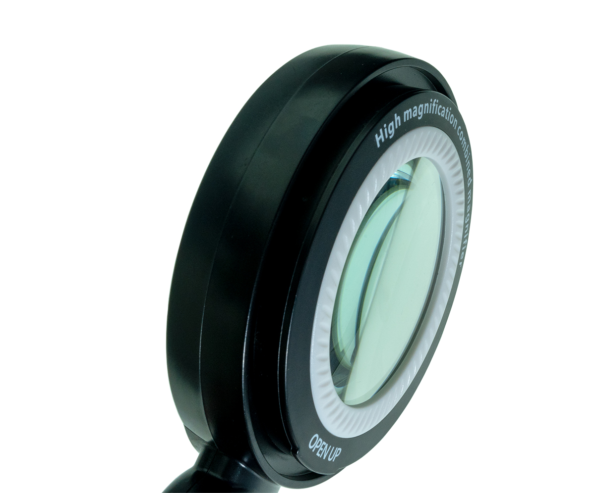 Лупа ручная 10x 75mm / 30x 60mm FD-8895 с подсветкой 21 LED