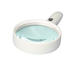 Лупа ручная большая 138mm/3x MG-6B-9B с подсветкой и ультрафиолетом