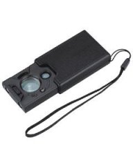 Лупа ювелирная 30х-20мм/45x/60x-9мм двойная с подсветкой (2 LED) MG9585
