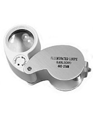 Лупа ювелирная 40х-25мм с подсветкой (2 LED) MG21011