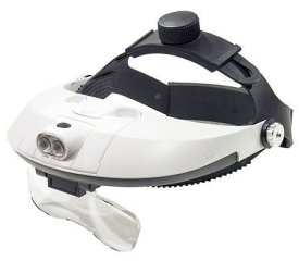 Лупа налобная MG81001-H с LED посветкой, 1,0Х