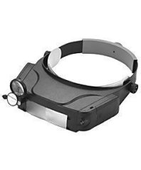 Лупа налобная 1.5/3.0/9.5/11.0x с подсветкой (2 LED) MG81007-C