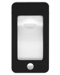 Лупа карманная 5/16x iPhone для чтения с подсветкой (4 LED, черная)
