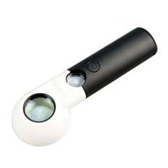 Лупа ручная круглая 16x/30х-30мм/21мм для чтения с подсветкой (6+1 LED) бестеневая CH30-6L
