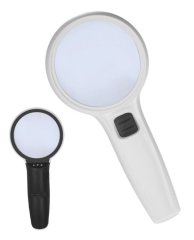 Лупа ручная 110мм с подсветкой 3LED DT7666